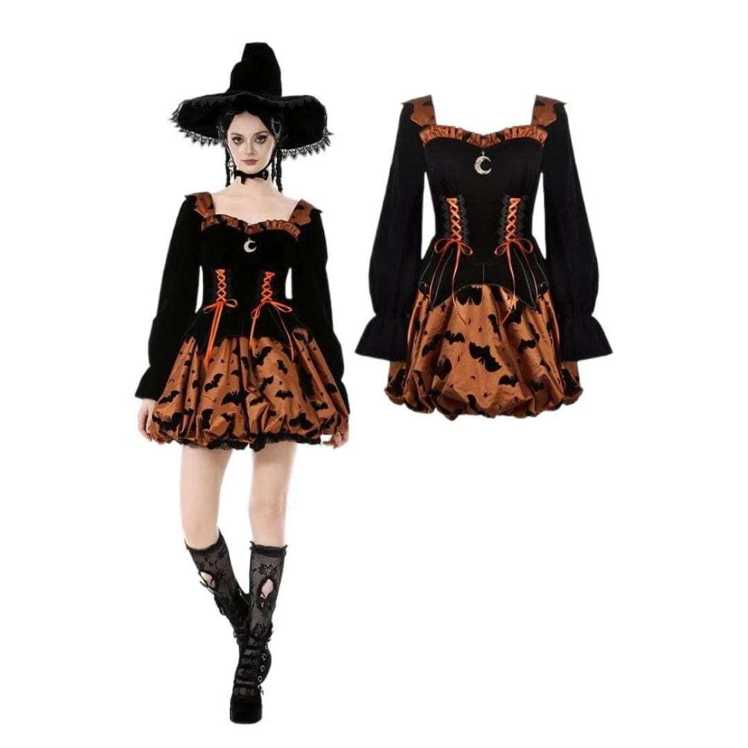 chinese dress ladies Plus Size Addam's Family Morticia Lace Vampire Queen Maxi Dress Sexy Womans Halloween  Costume main image 0